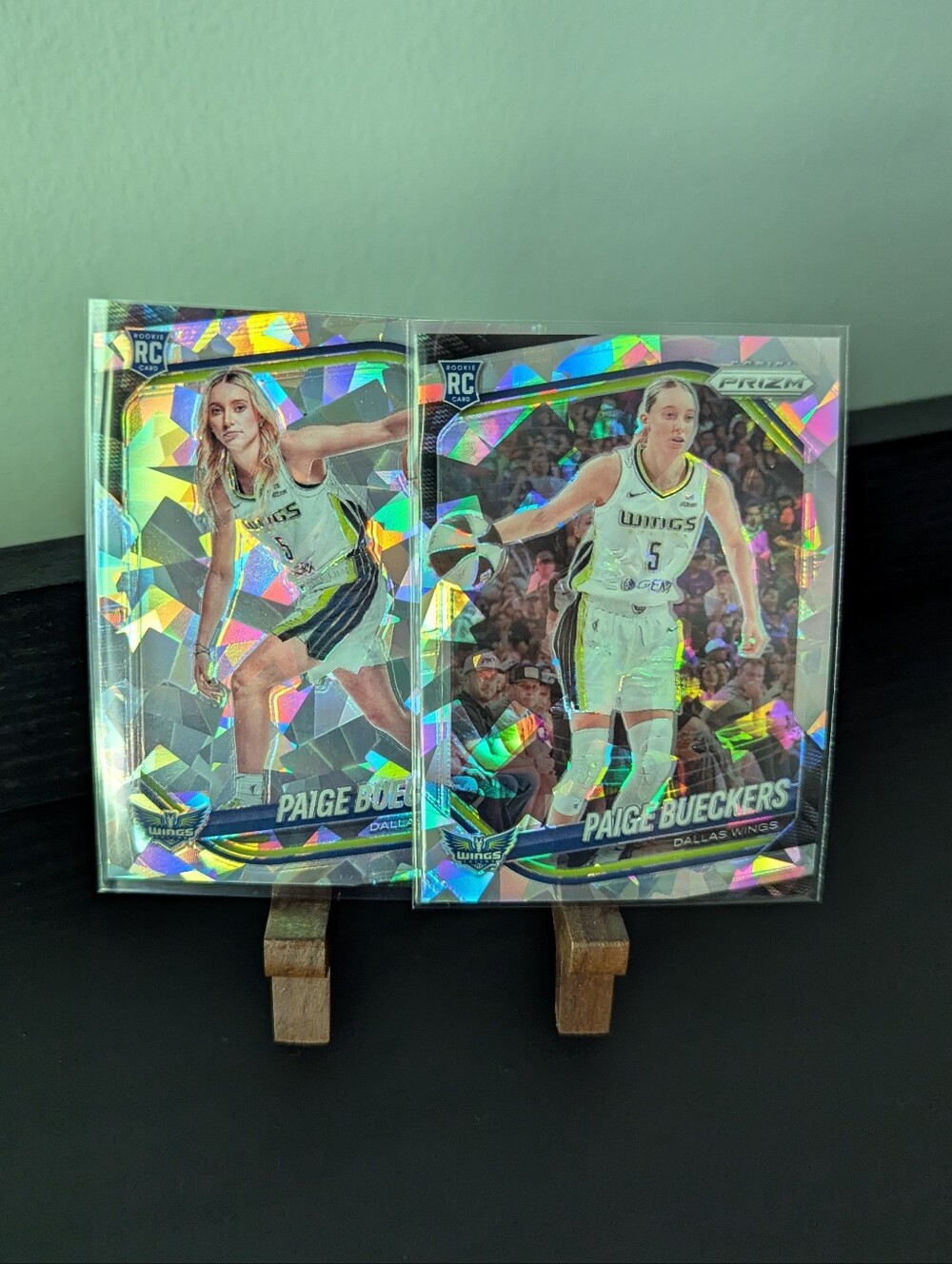 Set Of 2 Panini Prizm 2025 Paige Bueckers Cracked Ice Rookie Cards #5 #147